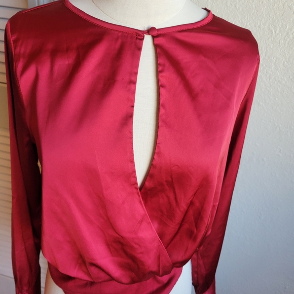 Windsor Red Satin Bodysuit - Picture 2 of 8